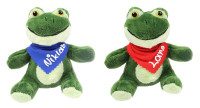 Frosch 14,5cm mit Namen am Halstuch Frosch 14,5cm mit Namen am Halstuch