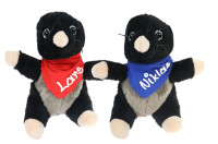 Maulwurf 13cm mit Namen am Halstuch Maulwurf 13cm mit Namen am Halstuch