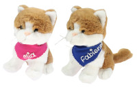 Katze braun 18cm mit Namen am Halstuch Katze braun 18cm mit Namen am Halstuch