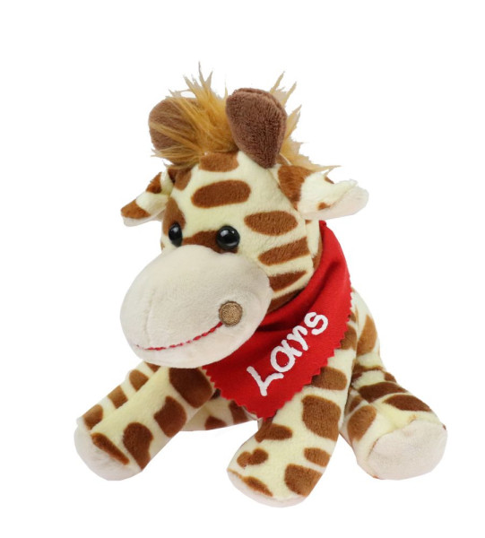 Giraffe 18,5cm mit Namen am Halstuch