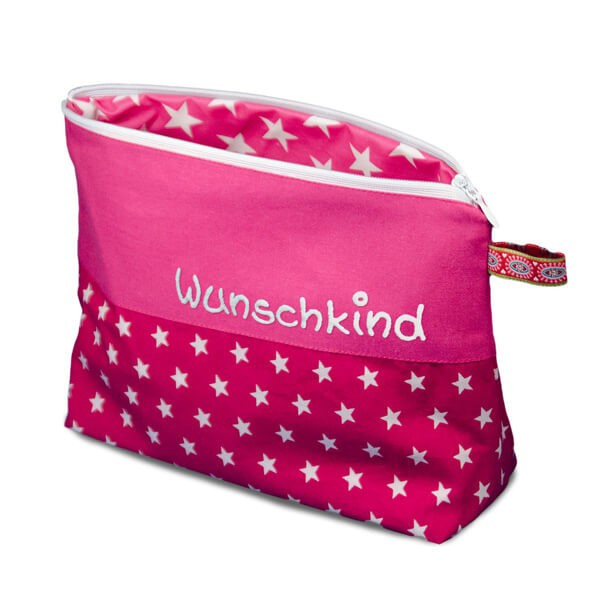 Waschtasche Sterne mit Namen 21x16cm